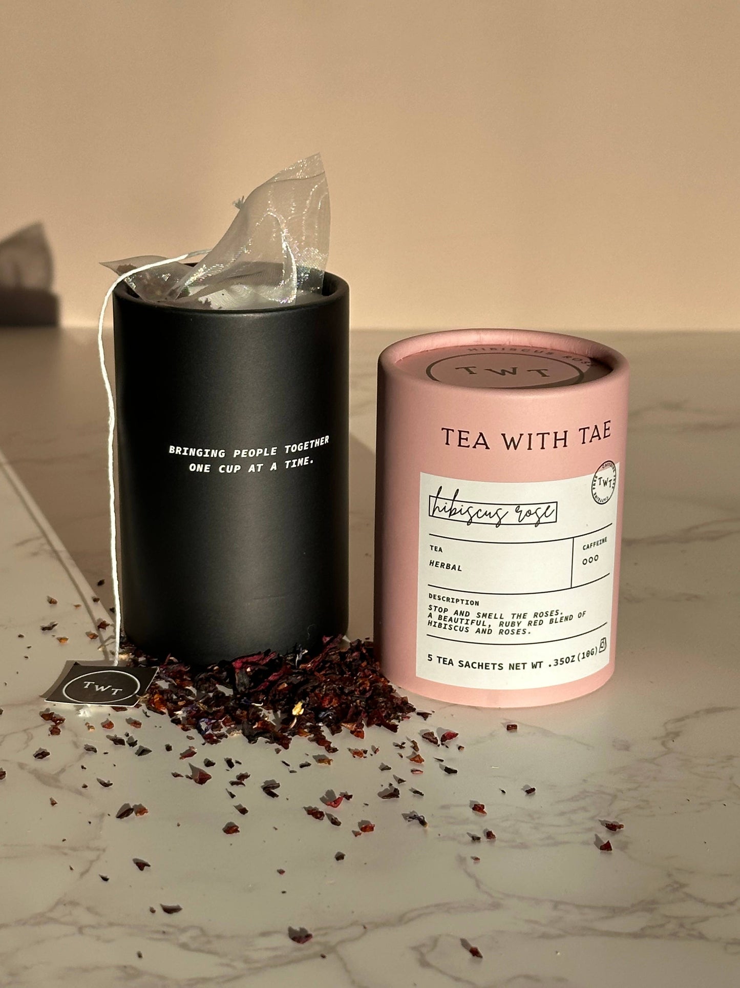 Hibiscus Rose Herbal Mini Tube Gift (5 tea bags)